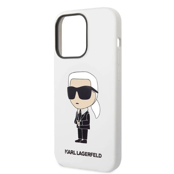 Karl Lagerfeld Silicone Ikonik case for iPhone 14 Pro Max - white