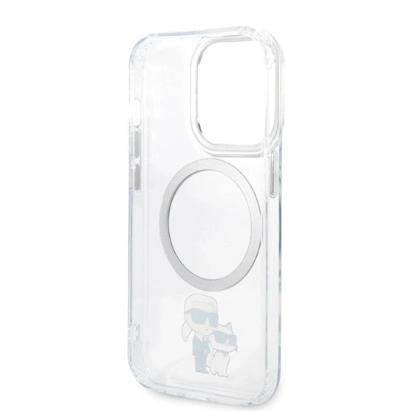 Karl Lagerfeld Iconic Karl&Choupette MagSafe case for iPhone 14 Pro - transparent