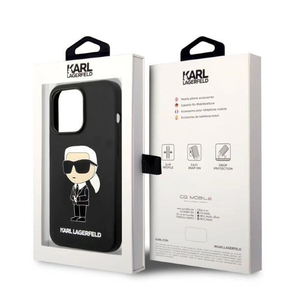 Karl Lagerfeld Silicone Ikonik MagSafe case for iPhone 14 Pro - black