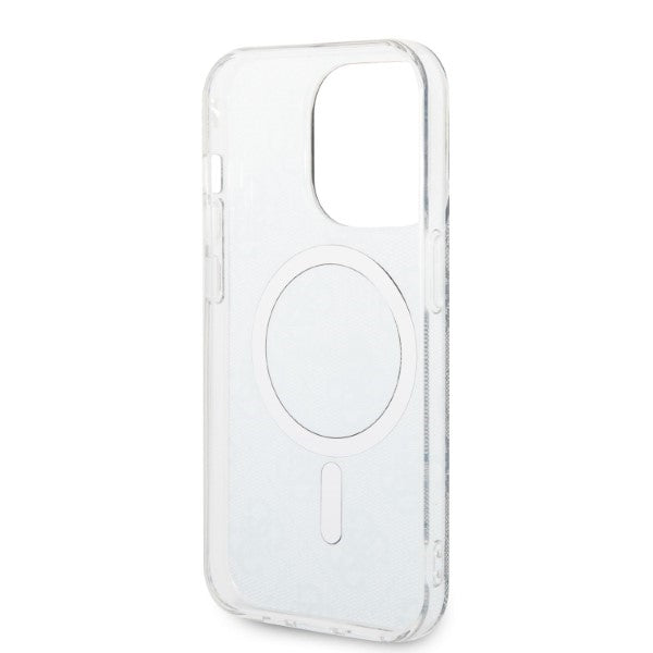 Set Guess GUBPP14XH4EACSB Case+ Charger iPhone 14 Pro Max 6,7" blå/blå hårdkasse 4G Print MagSafe