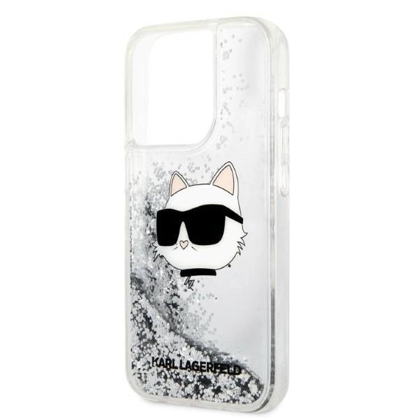 Karl Lagerfeld KLHCP14LLNHCCS iPhone 14 Pro 6.1" silver/silver hardcase Glitter Choupette Head