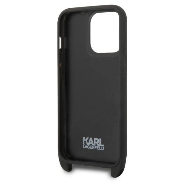 Karl Lagerfeld KLHCP14LSTKMK iPhone 14 Pro 6.1" black/black hardcase Monogram Ikonik Patch