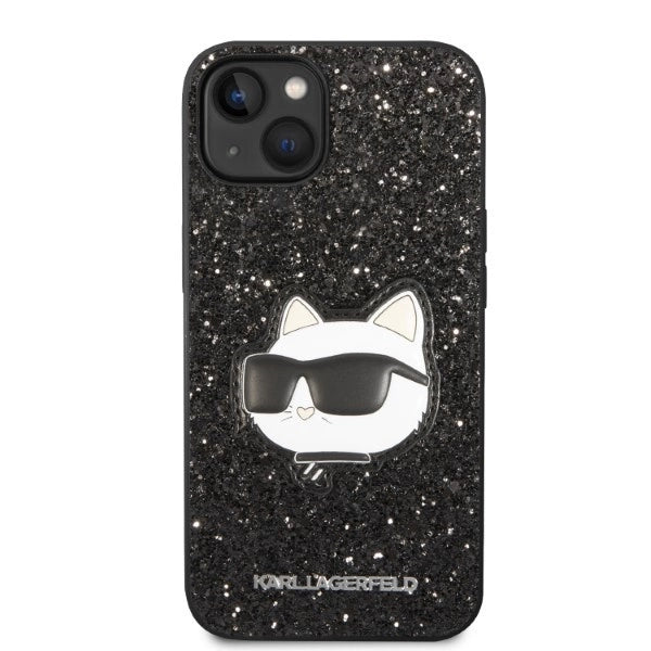 Karl Lagerfeld KLHCP14MG2CPK iPhone 14 Plus 6.7" black/black hardcase Glitter Choupette Patch