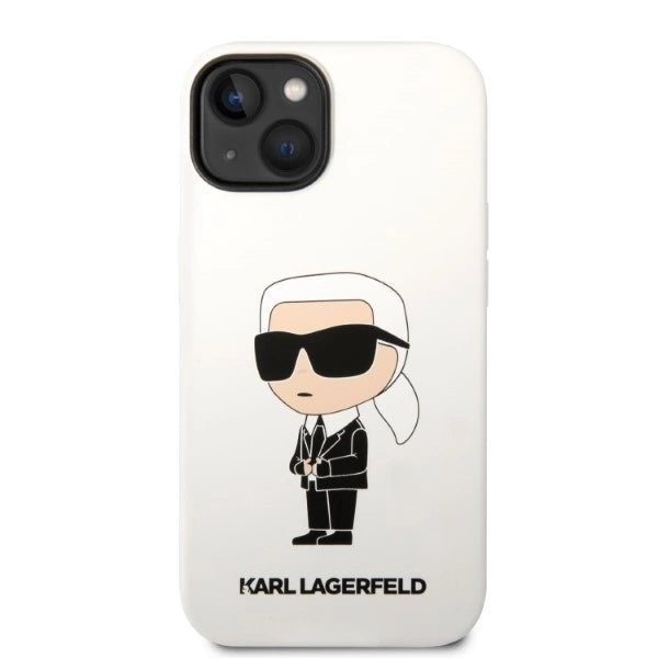 Karl Lagerfeld KLHCP14MSNIKBCH iPhone 14 Plus 6.7" hardcase white/white Silicone Ikonik