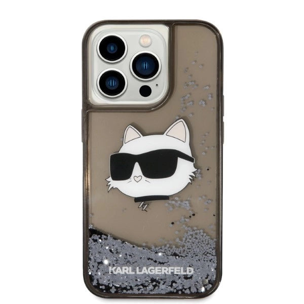 Karl Lagerfeld KLHCP14XLNCHCK iPhone 14 Pro Max 6.7" black/black hardcase Glitter Choupette Head