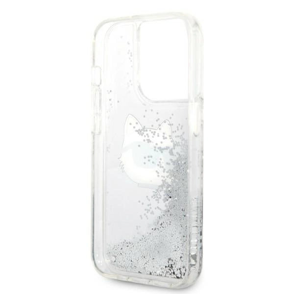 Karl Lagerfeld KLHCP14XLNHCS iPhone 14 Pro Max 6.7" silver/silver hardcase Glitter Choupette Head