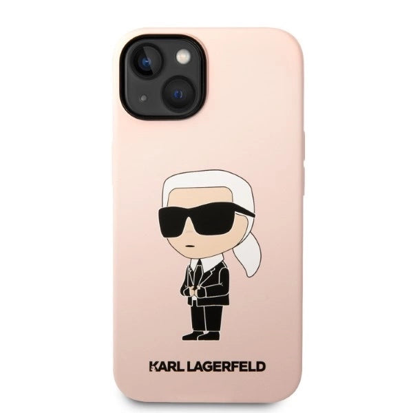Karl Lagerfeld KLHMP14MSNIKBCP iPhone 14 Plus 6.7" hardcase pink/pink Silicone Ikonik Magsafe