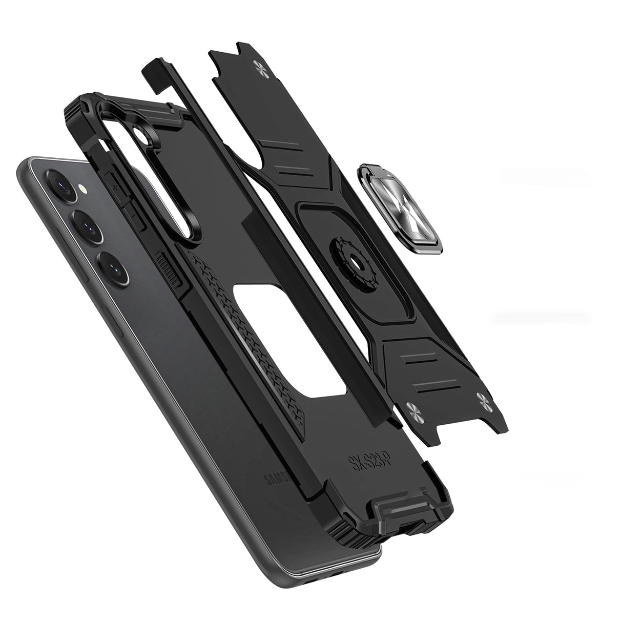 Wozinsky Ring Armor case til Samsung Galaxy S23+ pansret cover magnetisk holder ring sort
