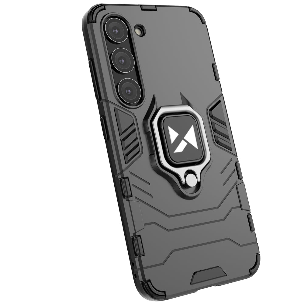 Wozinsky Ring Armor case til Samsung Galaxy S23 pansret cover magnetisk holder ring sort