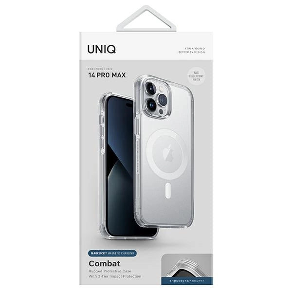 Uniq Combat Magclick Charging case for iPhone 14 Pro Max - transparent