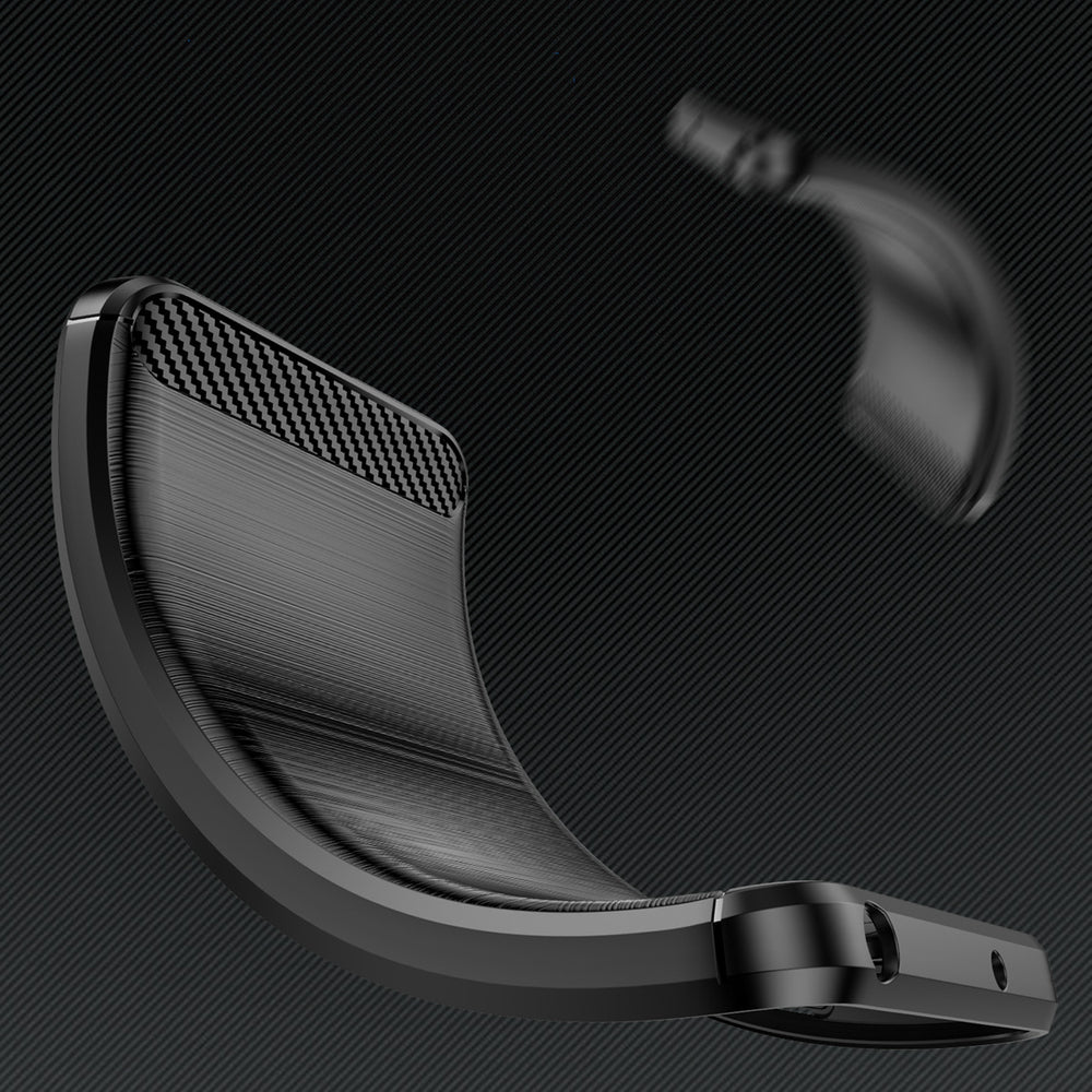 Carbon Case til Realme 10 Pro fleksibelt silikone carbon cover sort