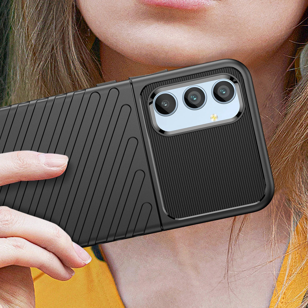 Thunder Case til Samsung Galaxy A54 5G silikone pansret cover blå