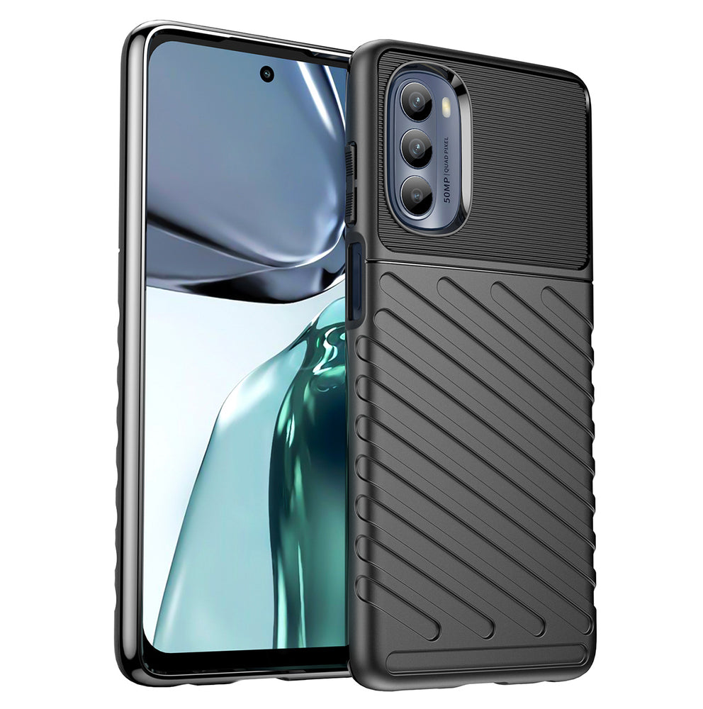 Thunder Case til Motorola Moto G62 5G silikone rustning case sort