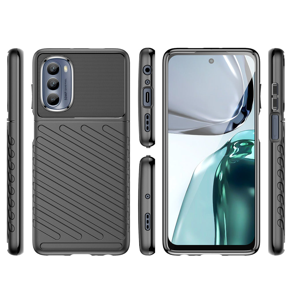 Thunder Case til Motorola Moto G62 5G silikone rustning case sort