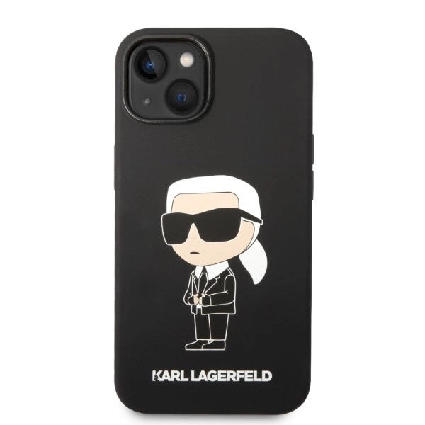 Karl Lagerfeld KLHMP14MSNIKBCK iPhone 14 Plus 6.7" hardcase black/black Silicone Ikonik Magsafe