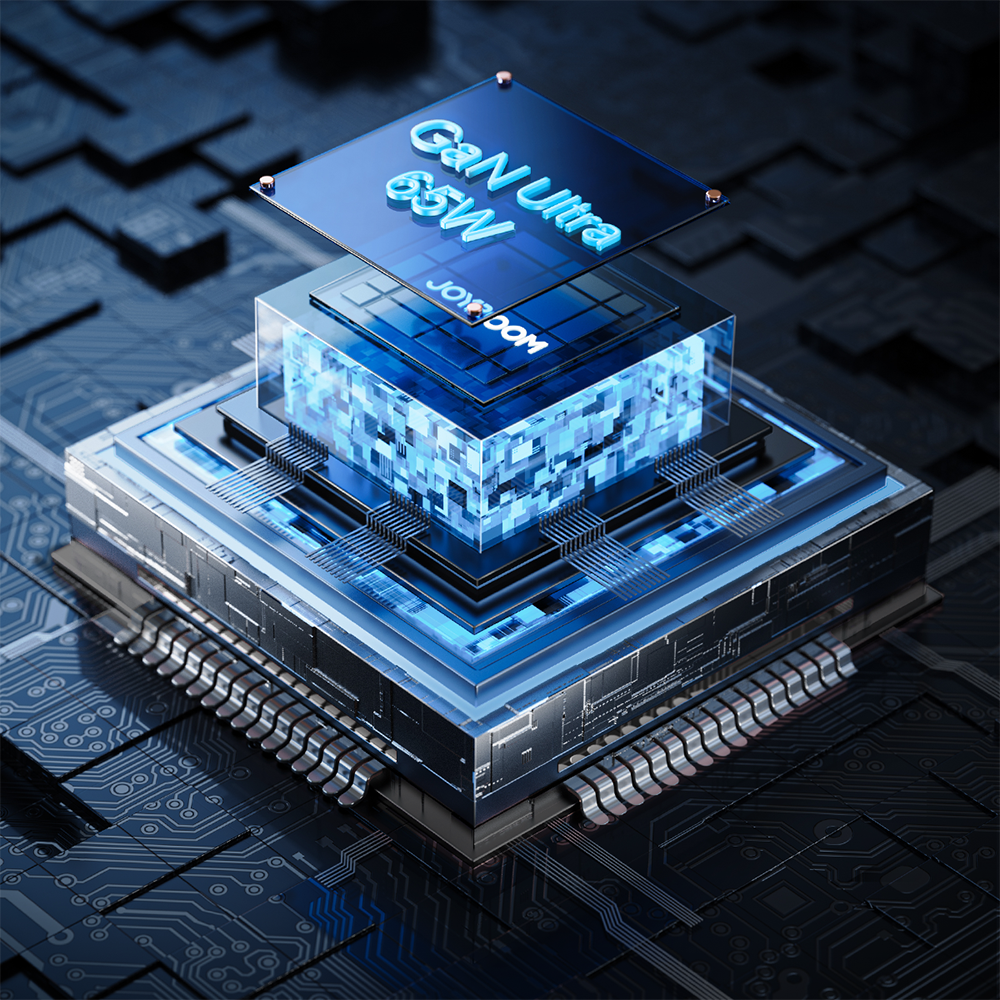 Joyroom hurtig GaN oplader 65W USB-A, 2x USB-C sort + USB-C - USB-C kabel 100W 1,2m (TCG01)