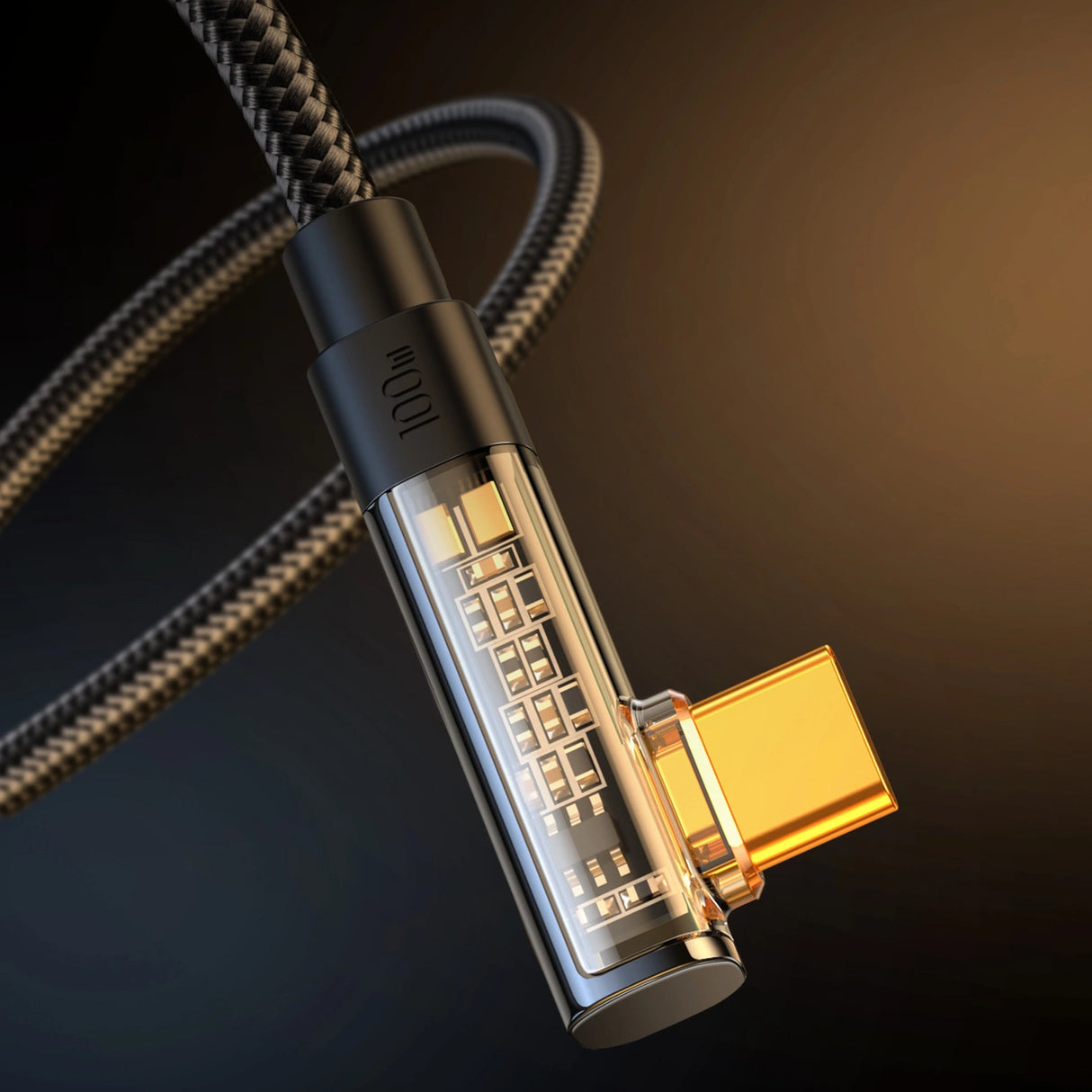 Joyroom Gaming Cable S-CC100A6 USB-C (vinklet) / USB-C (ret) 100W 1,2m - sort