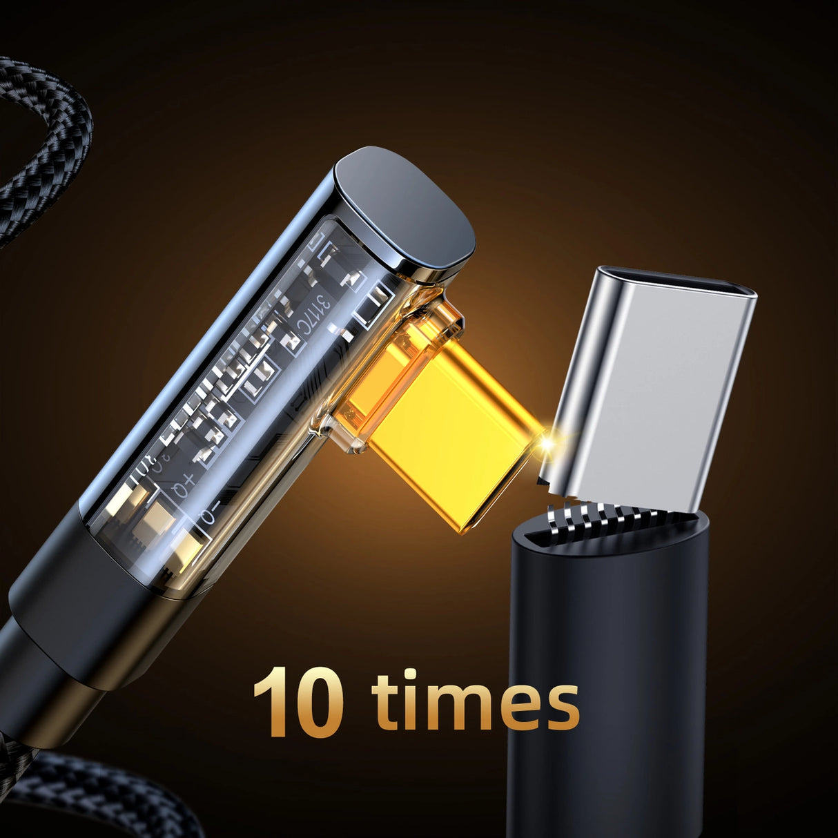 Joyroom Gaming Cable S-CC100A6 USB-C (vinklet) / USB-C (ret) 100W 1,2m - sort