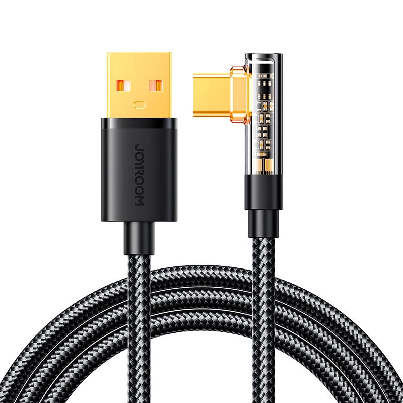 Joyroom Gaming Cable S-UC027A6 USB-C (vinklet) / USB-A (ret) 3A 1,2 m - sort
