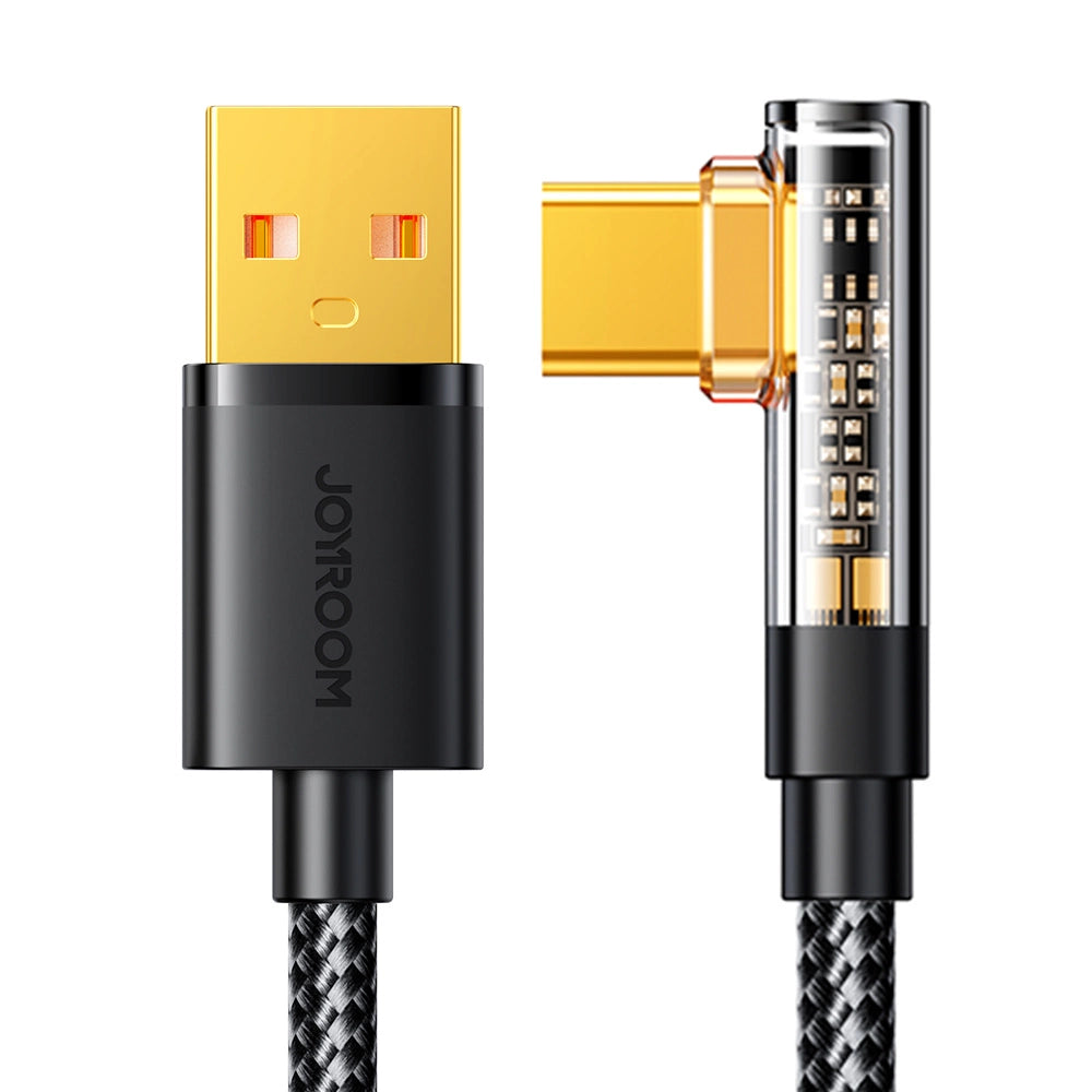 Joyroom Gaming Cable S-UC027A6 USB-C (vinklet) / USB-A (ret) 3A 1,2 m - sort