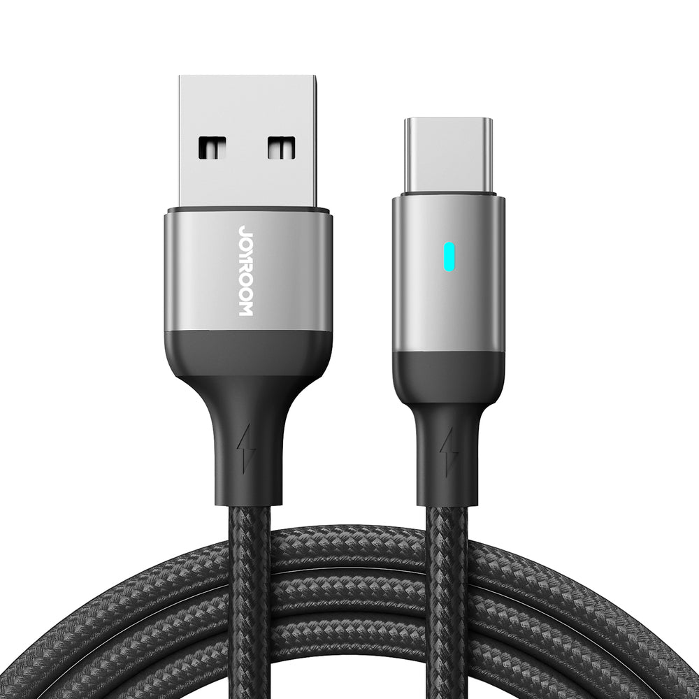Joyroom Extraordinary Series A10 USB-A / USB-C 3A Kabel 1,2 m - sort