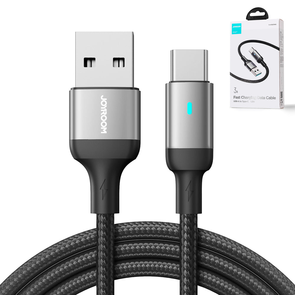 Joyroom Extraordinary Series A10 USB-A / USB-C 3A Kabel 1,2 m - sort