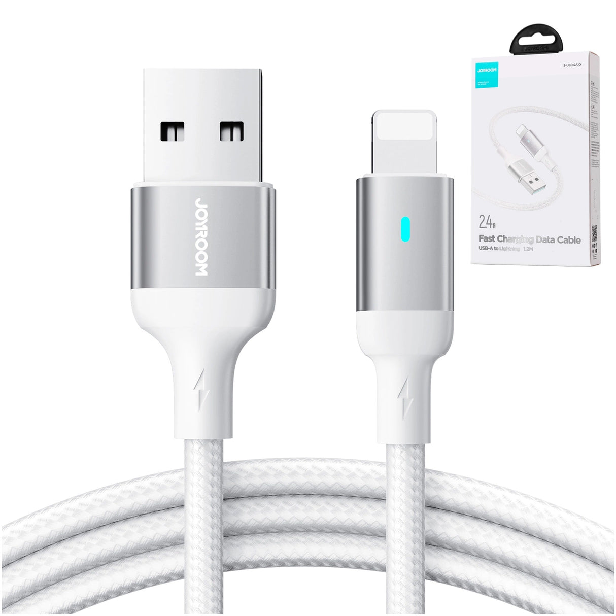 Joyroom Extraordinary Series A10 USB-A / Lightning 2.4A kabel 1,2 m - hvid