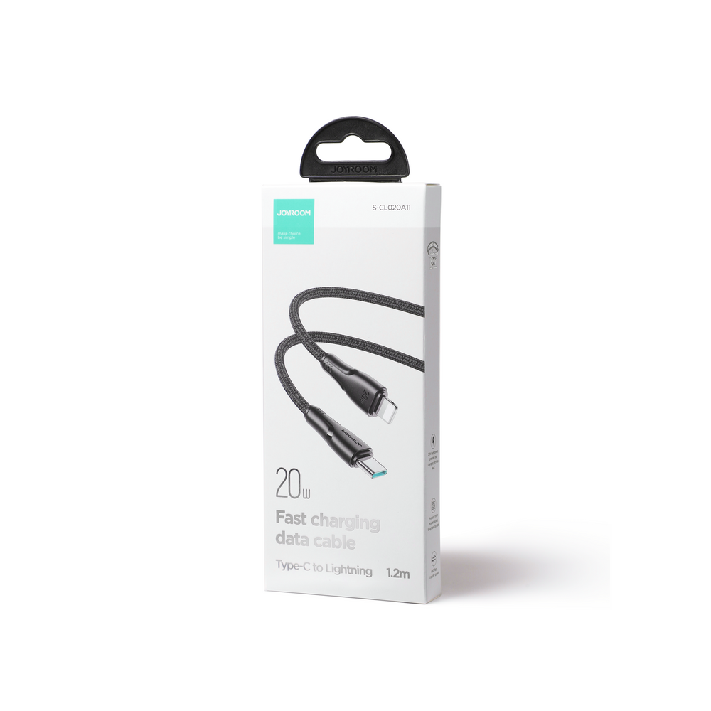 Joyroom Surpass Series A11 Lightning / USB-C 20W 1,2 m kabel - sort