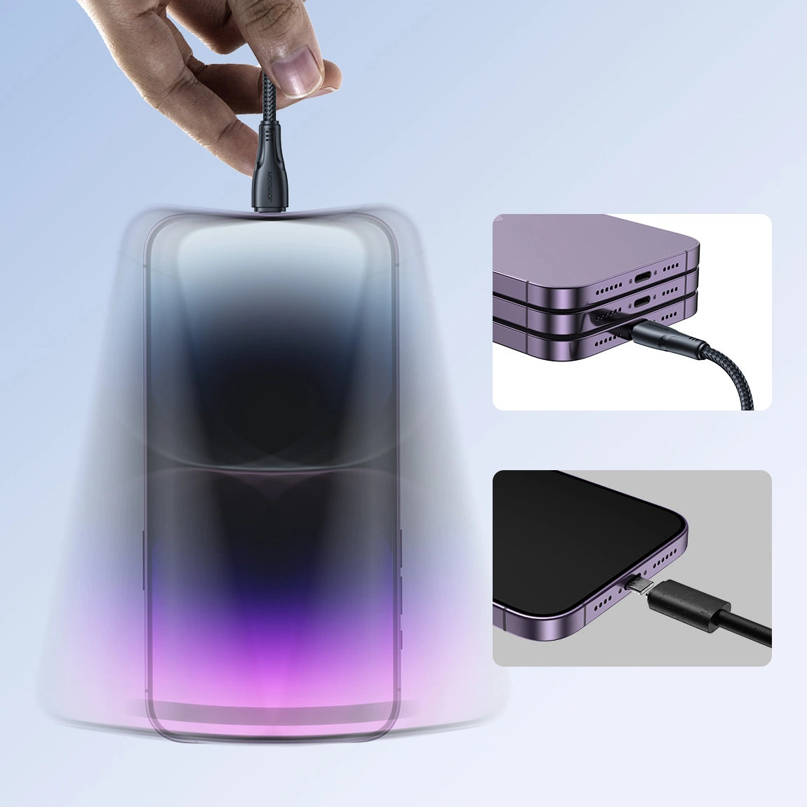 Joyroom Surpass Series A11 USB-A / Lightning 2.4A kabel 2 m - sort