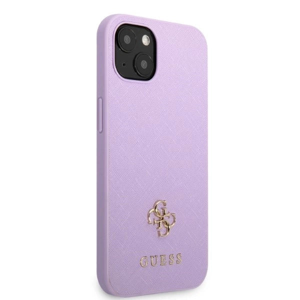 Guess GUHCP13SPS4MU iPhone 13 mini 5.4" purple/purple hardcase Saffiano 4G Small Metal Logo