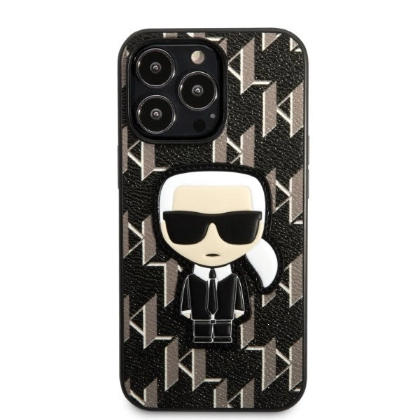 Karl Lagerfeld KLHCP13LPMNIKBK iPhone 13 Pro / 13 6.1" hardcase black/black Monogram Ikonik Patch