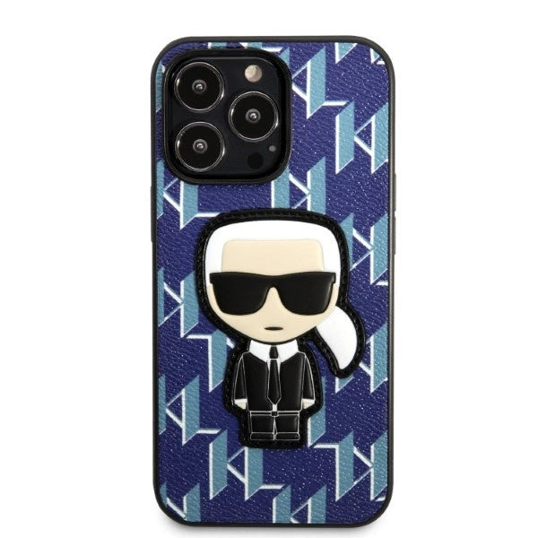 Karl Lagerfeld KLHCP13LPMNIKBL iPhone 13 Pro / 13 6.1" hardcase blue/blue Monogram Ikonik Patch