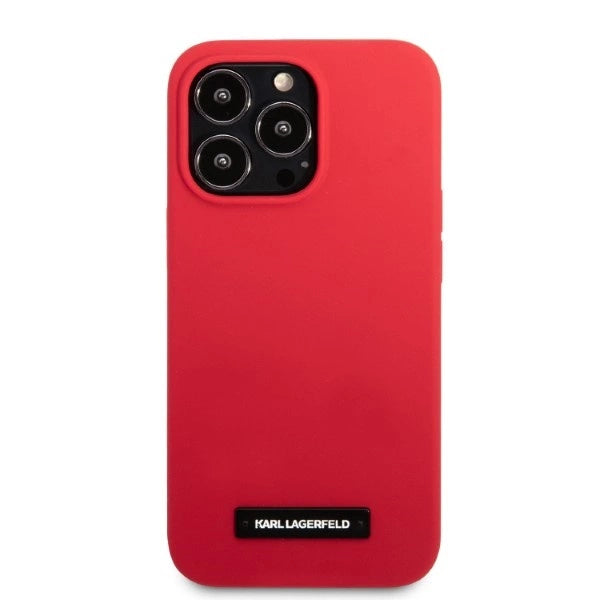 Karl Lagerfeld KLHCP13LSLMP1R iPhone 13 Pro / 13 6.1" hardcase red/red Silicone Plaque
