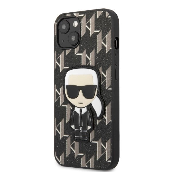 Karl Lagerfeld KLHCP13SPMNIKBK iPhone 13 mini 5.4" hardcase black/black Monogram Ikonik Patch