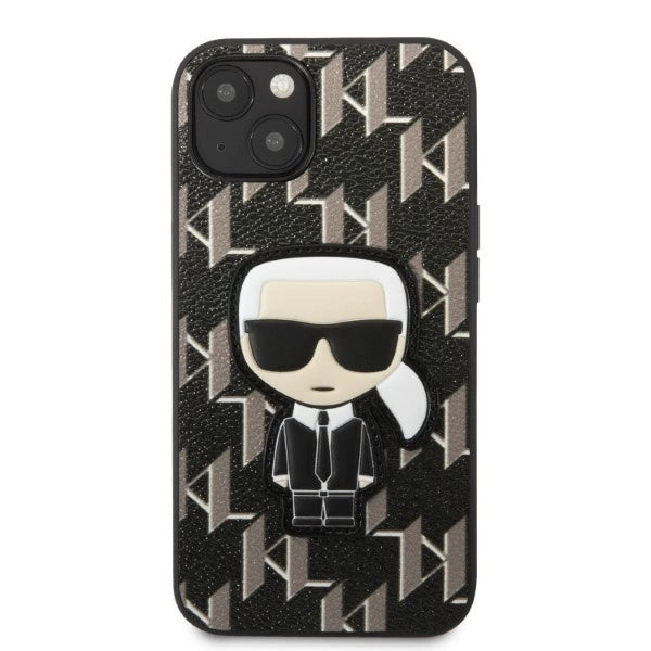 Karl Lagerfeld KLHCP13SPMNIKBK iPhone 13 mini 5.4" hardcase black/black Monogram Ikonik Patch