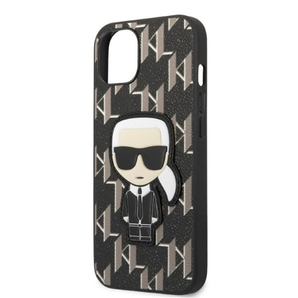 Karl Lagerfeld KLHCP13SPMNIKBK iPhone 13 mini 5.4" hardcase black/black Monogram Ikonik Patch
