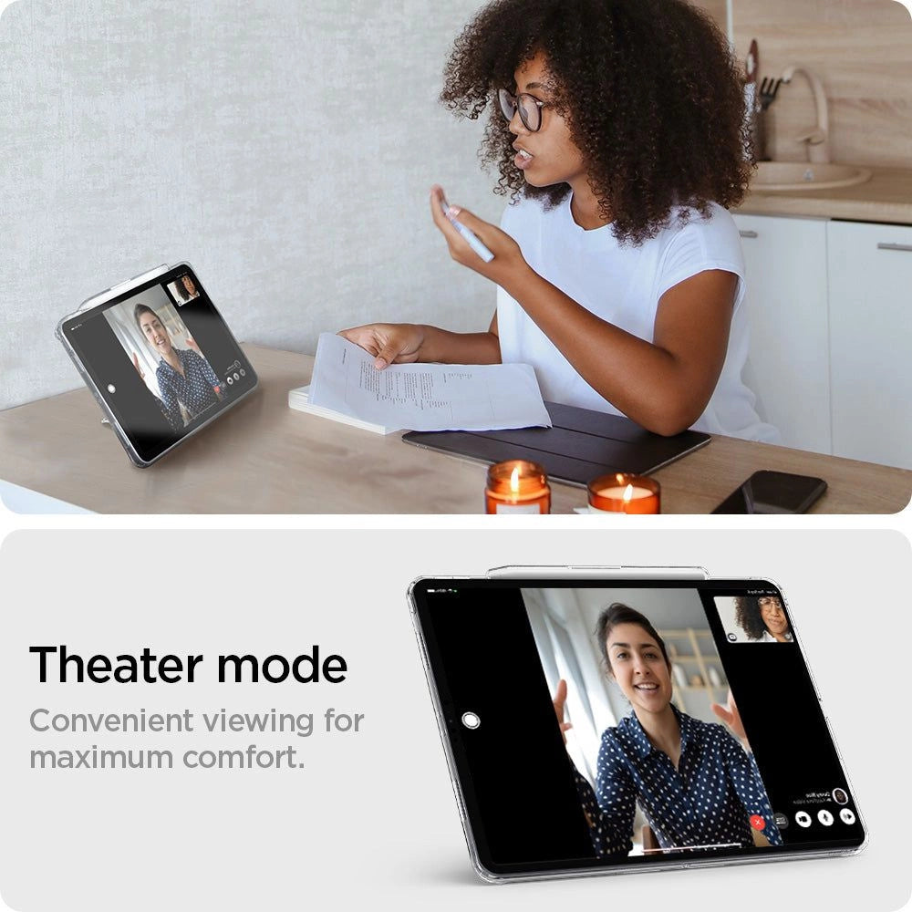 Spigen Airskin Hybrid S Case til iPad Pro 12.9 2021 / 2022 - Transparent