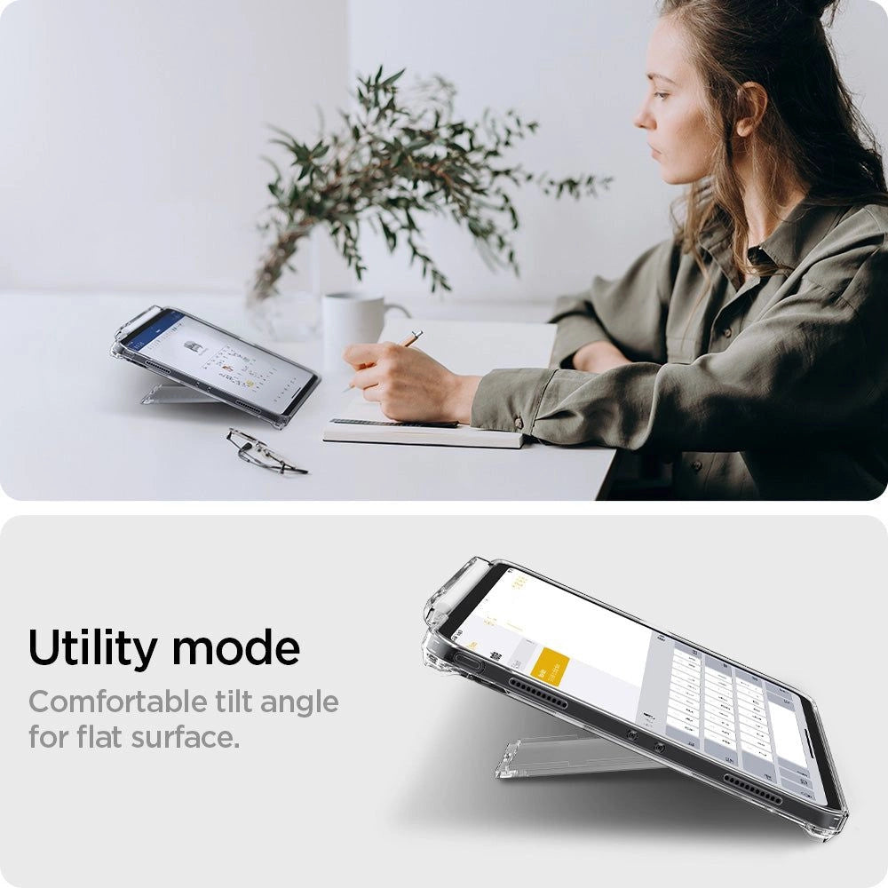 Spigen Airskin Hybrid S Case til iPad Pro 12.9 2021 / 2022 - Transparent