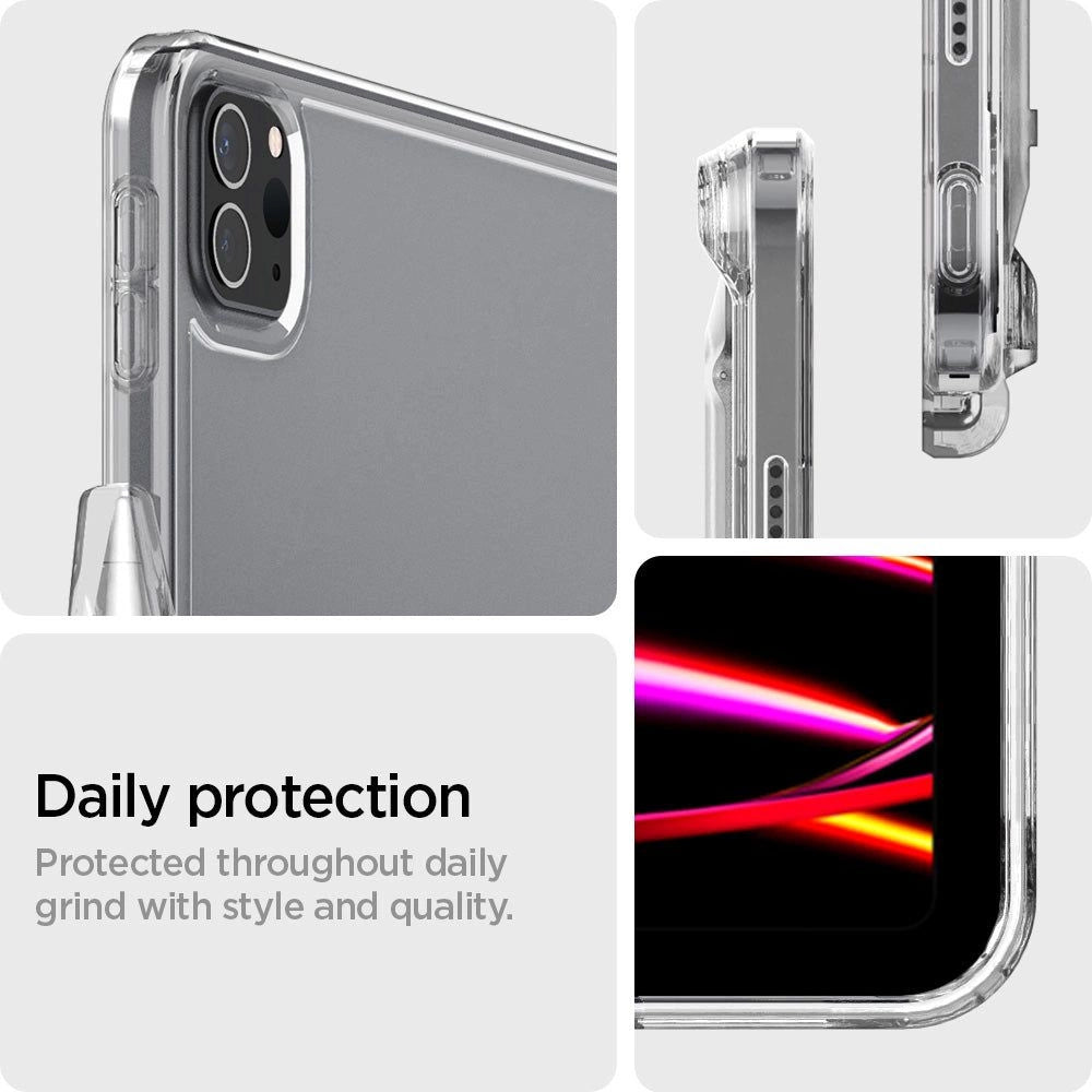 Spigen Airskin Hybrid S Case til iPad Pro 12.9 2021 / 2022 - Transparent