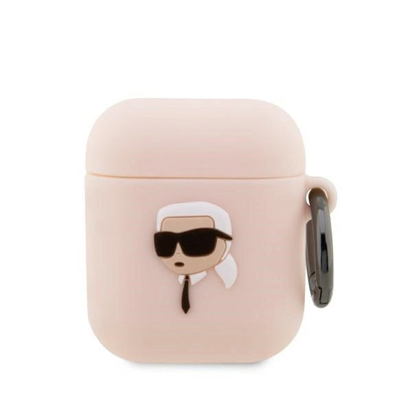Karl Lagerfeld KLA2RUNIKP AirPods 1/2 cover pink/pink Silikon Karl Head 3D