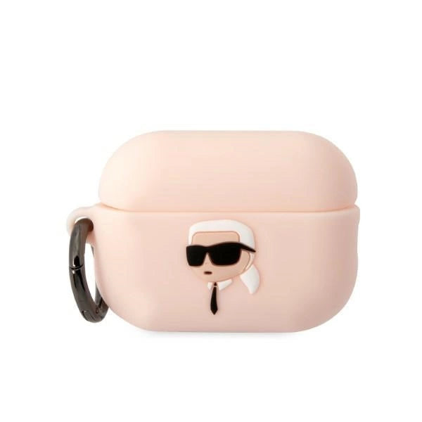 Karl Lagerfeld KLAP2RUNIKP AirPods Pro 2 cover lyserød/rosa Silikon Karl Head 3D