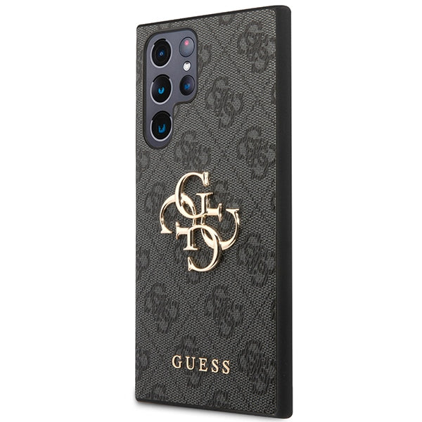 Guess GUHCS23L4GMGGR S23 Ultra S918 grå/grå hardcase 4G Big Metal Logo
