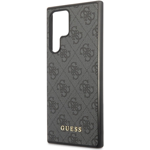 Guess GUHCS23LG4GFGR S23 Ultra S918 grey/grey hardcase 4G Metal Gold Logo