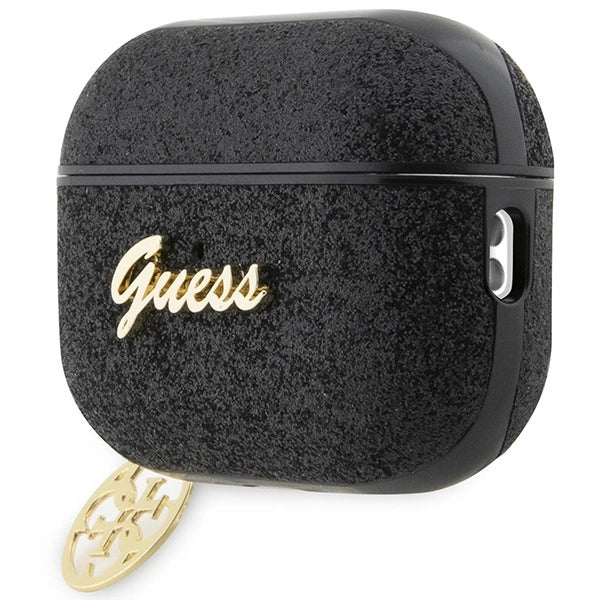 Guess GUAP2GLGSHK AirPods Pro 2 cover sort/sort Glitter Flake 4G Charm