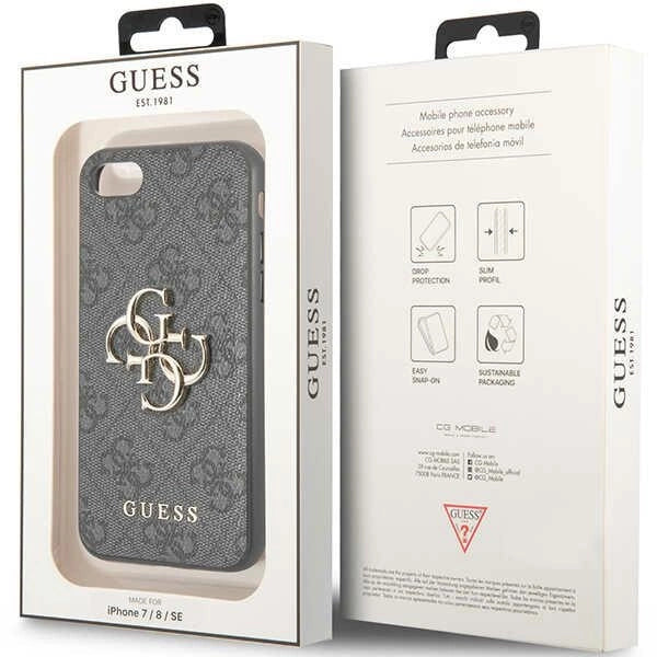 Guess GUHCI84GMGGR iPhone 7/8/SE 2020/ 2022 grey/grey hardcase 4G Big Metal Logo