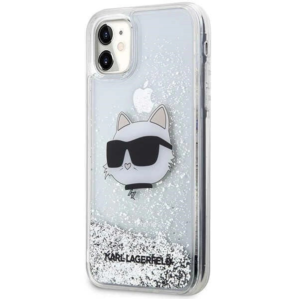 Karl Lagerfeld KLHCN61LNCHCS iPhone 11/ XR silver/silver hardcase Glitter Choupette Head
