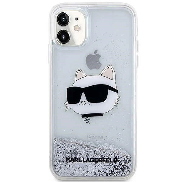 Karl Lagerfeld KLHCN61LNCHCS iPhone 11/ XR silver/silver hardcase Glitter Choupette Head