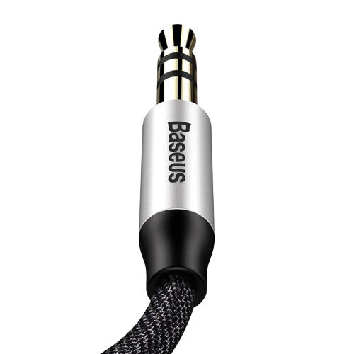 Baseus CAM30-BS1 lydkabel 1 m 3.5mm Sort, Sølv