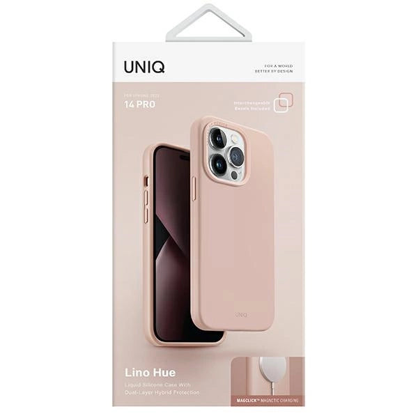 Uniq Lino Hue Magclick Charging case for iPhone 14 Pro - pink
