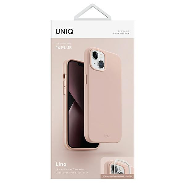 Uniq Lino case for iPhone 14 Plus - pink